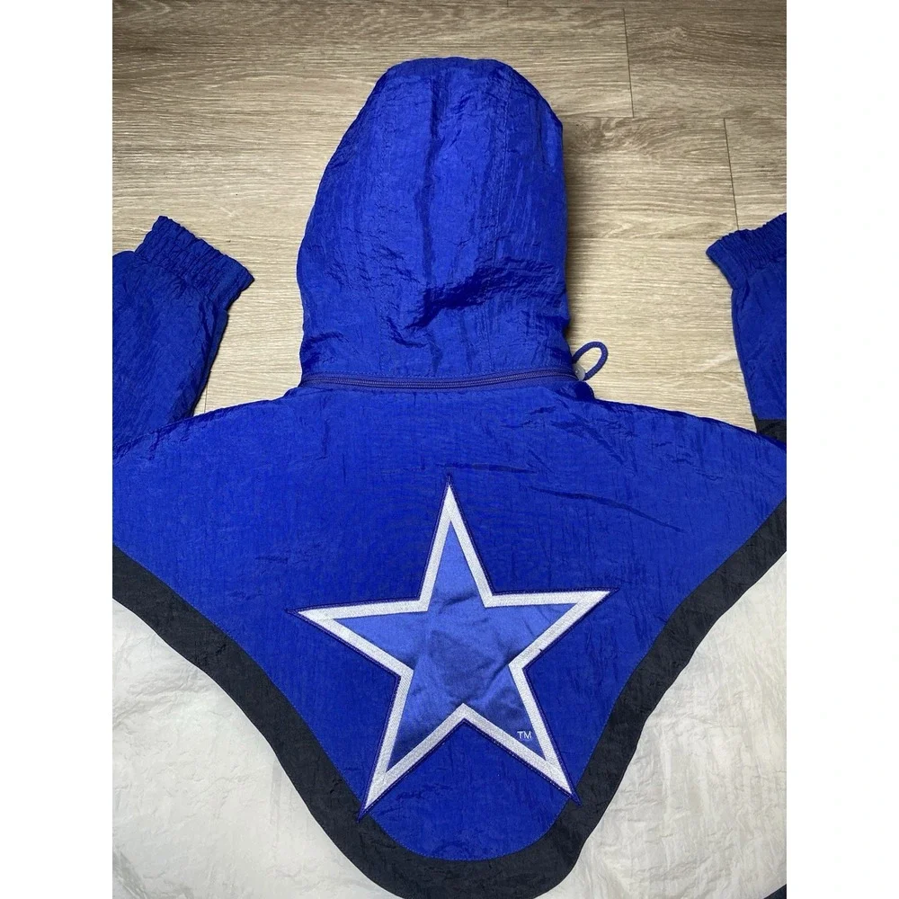Vintage 90's Apex One Pro Line Dallas Cowboys NFL Zip-Up Jacket Men Size MEDIUM